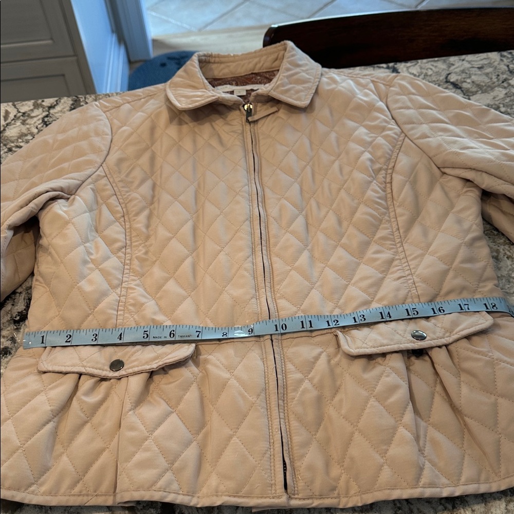 New York & Company Cream Quilted Puffer Jacket - Picture 7 of 7